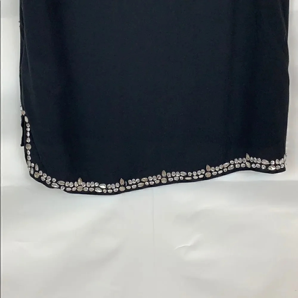 Michael Kors black jewel embellished event top